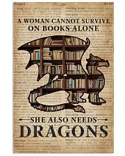 Survive On Books And Dragons 16x24 Poster front
