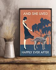 Vintage Girl Lived Happily Irish Wolfhound 11x17 Poster lifestyle-poster-3