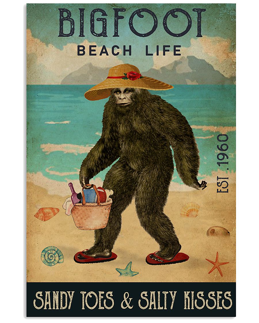 Beach Life Sandy Toes Bigfoot 11x17 Poster
