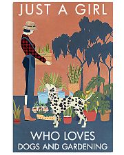 Vintage Just A Girl Loves Gardening And Dalmatian 11x17 Poster front