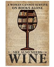 Survive On Books And Wine 11x17 Poster front