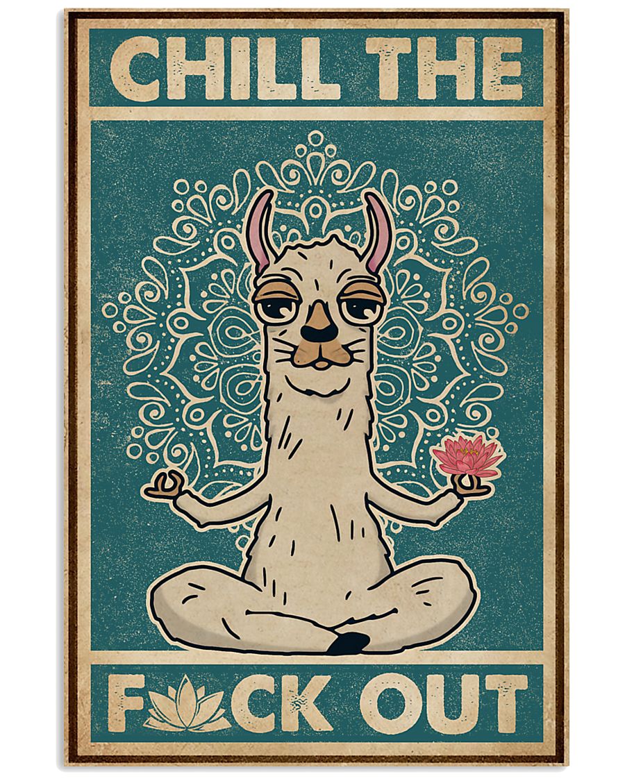 Retro Llama Chill The 11x17 Poster