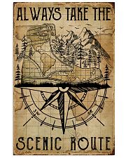 Vintage Always Take The Scenic Route Hiking Boots 11x17 Poster front