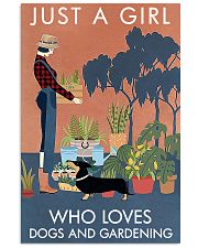 Vintage Just A Girl Loves Gardening And Dachshund 11x17 Poster front