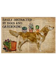 Dictionary Distracted Golden Retriever Gardening 17x11 Poster front