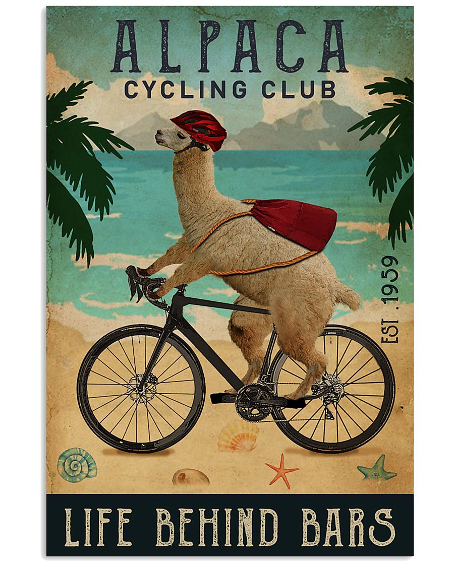 Cycling Club Alpaca 11x17 Poster