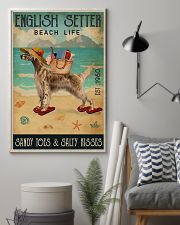 Beach Life Sandy Toes English Setter 11x17 Poster lifestyle-poster-1