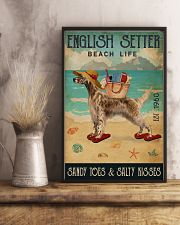 Beach Life Sandy Toes English Setter 11x17 Poster lifestyle-poster-3