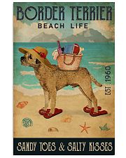 Beach Life Sandy Toes Border Terrier 11x17 Poster front