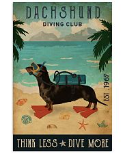 Vintage Diving Club Dachshund 16x24 Poster front