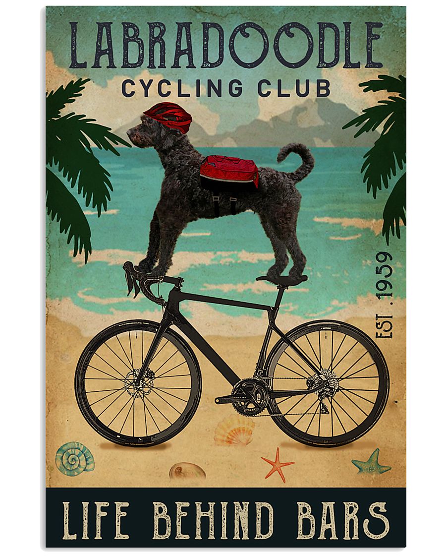 Cycling Club Labradoodle 11x17 Poster