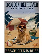 Vintage Beach Club Is Ruff Golden Retriever 11x17 Poster front