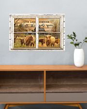 Window The Gate Open Highland Cattle 24x16 Poster poster-landscape-24x16-lifestyle-25