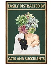 Easily Distracted By Cat And Succulents 11x17 Poster front