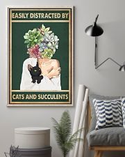 Easily Distracted By Cat And Succulents 11x17 Poster lifestyle-poster-1
