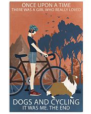 Vintage Once Upon A Time Shetland Sheepdog Cycling 11x17 Poster front