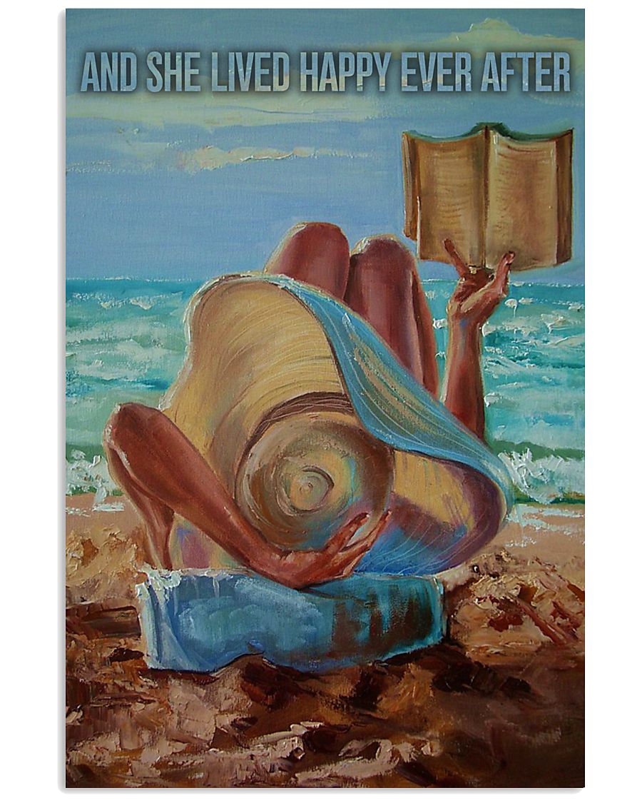 Beach Girl And She Lived Happily 16x24 Poster