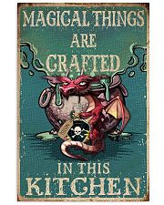 Retro Teal Magical Things Kitchen Dragon Witch 11x17 Poster front