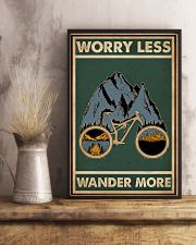 Retro Green Worry Less Cycling 11x17 Poster lifestyle-poster-3
