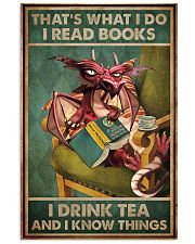 Read Books And Drink Tea Dragon 16x24 Poster front