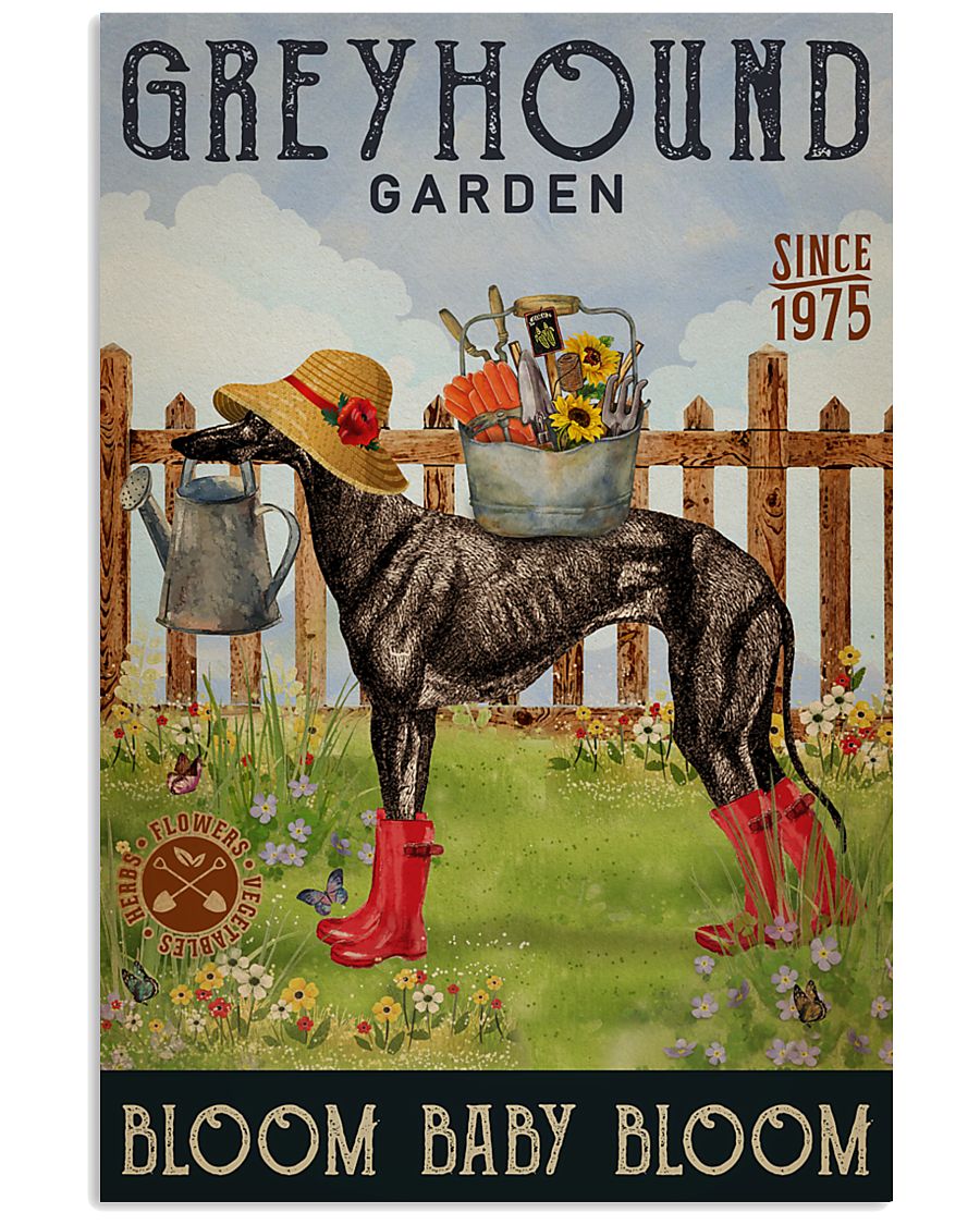 Gardening Bloom Baby Greyhound 16x24 Poster
