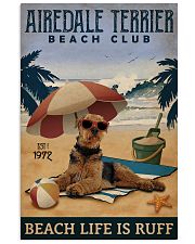 Vintage Beach Club Is Ruff Airedale Terrier 11x17 Poster front