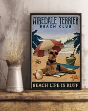 Vintage Beach Club Is Ruff Airedale Terrier 11x17 Poster lifestyle-poster-3