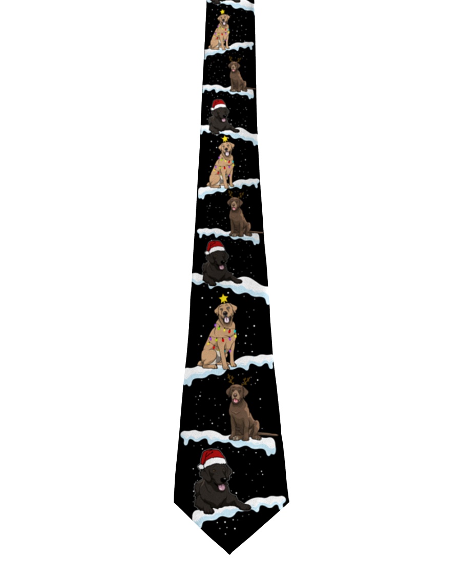 Christmas Snow Labrador Retriever Tie