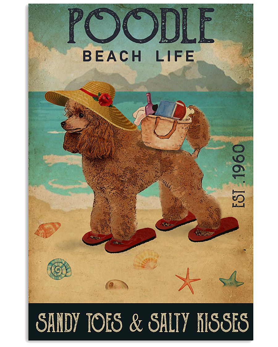Beach Life Sandy Toes Poodle 11x17 Poster