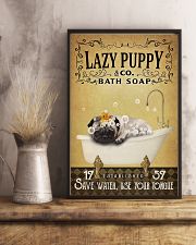 Yellow Bath Soap Pug 11x17 Poster lifestyle-poster-3