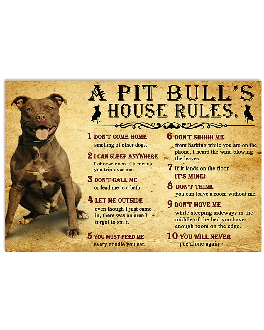 Pit Bull House Rules 17x11 Poster