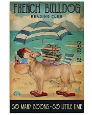 Beach Reading Club So Many Books French Bulldog 11x17 Poster front