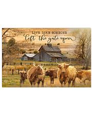 Highland Cattle Let The Gate Open 24x16 Poster front