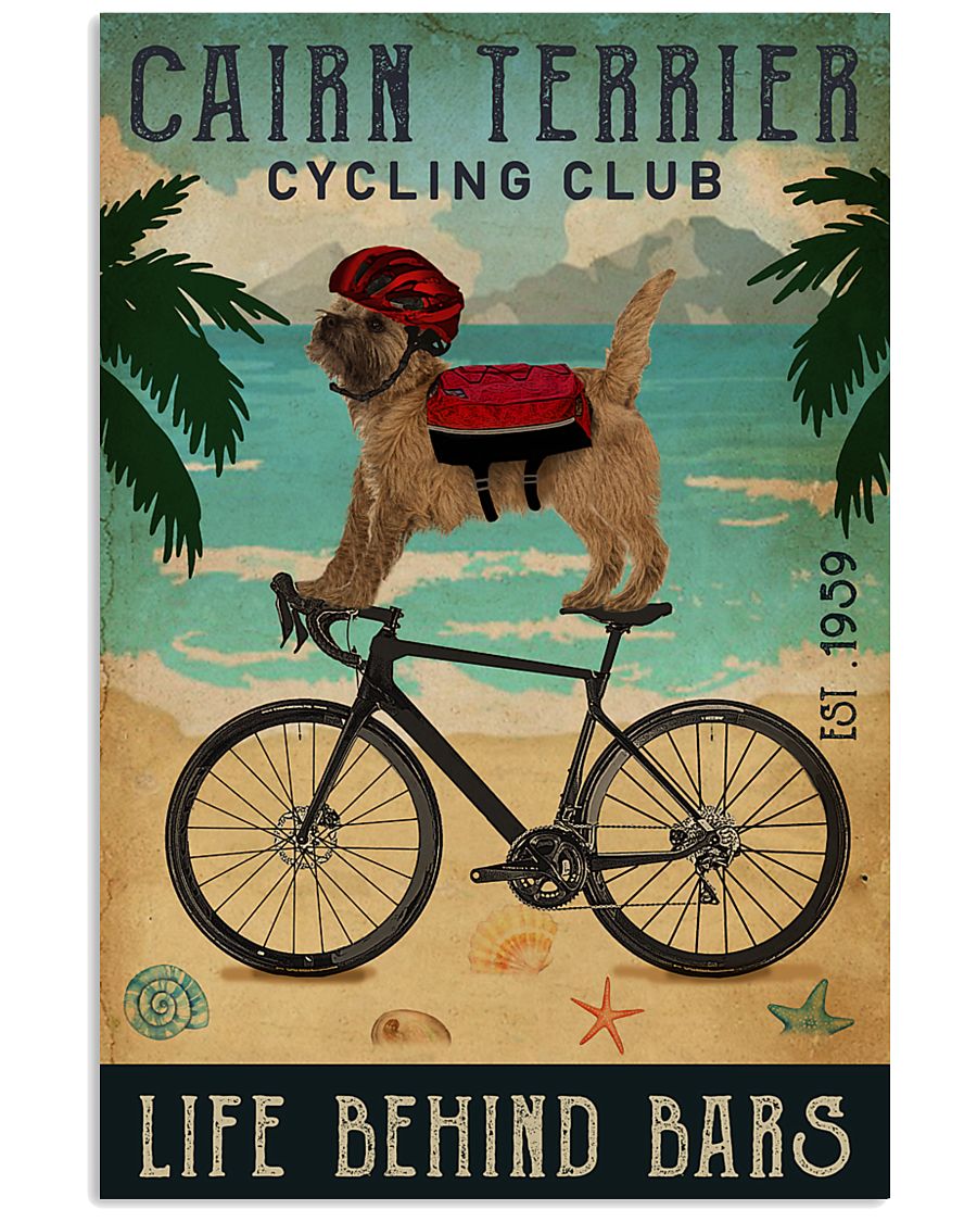 Cycling Club Cairn Terrier 11x17 Poster