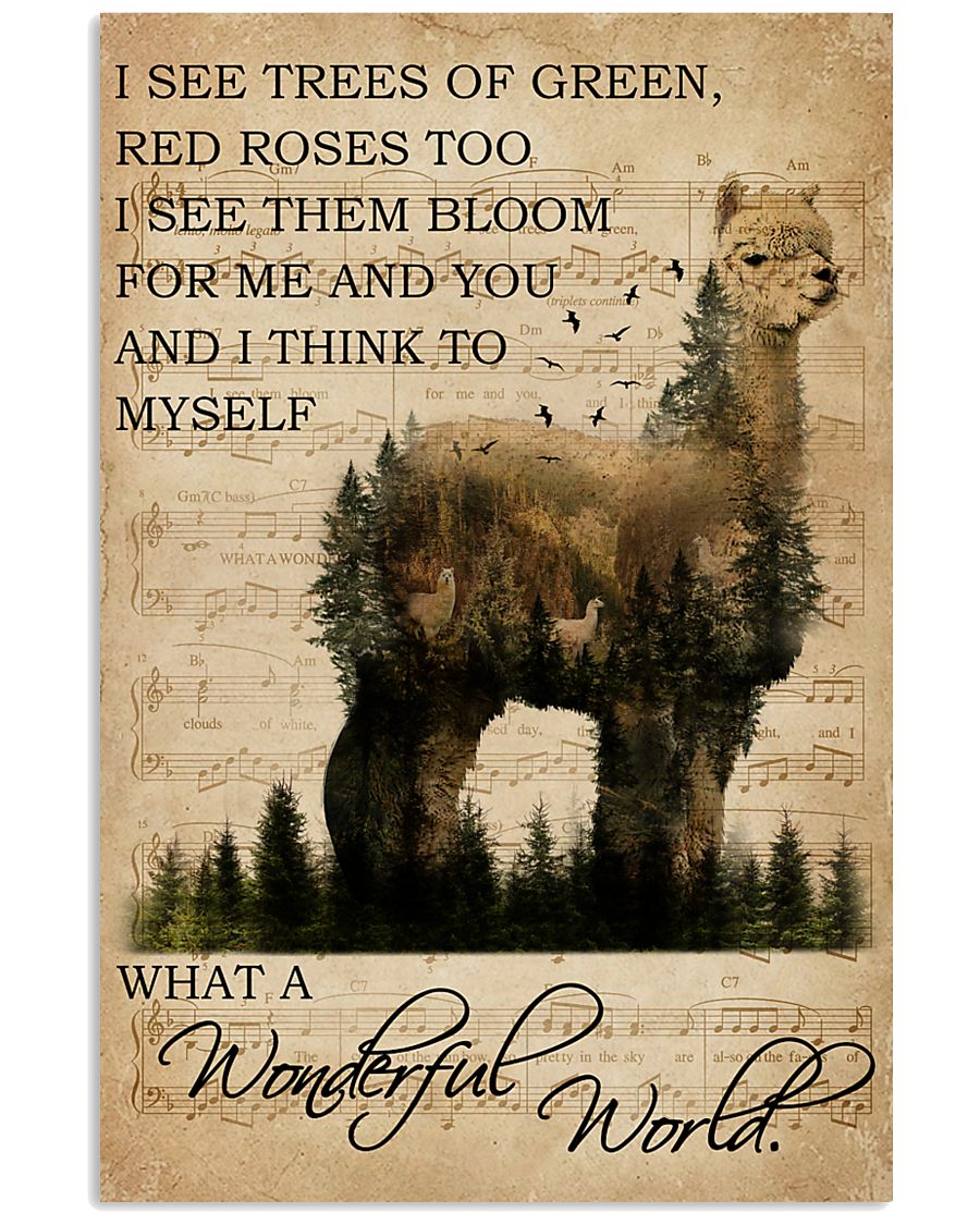 Music Sheet And I Think Alpaca 11x17 Poster