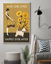 Sunflower Vintage Girl Lived Happily Westie 11x17 Poster lifestyle-poster-1
