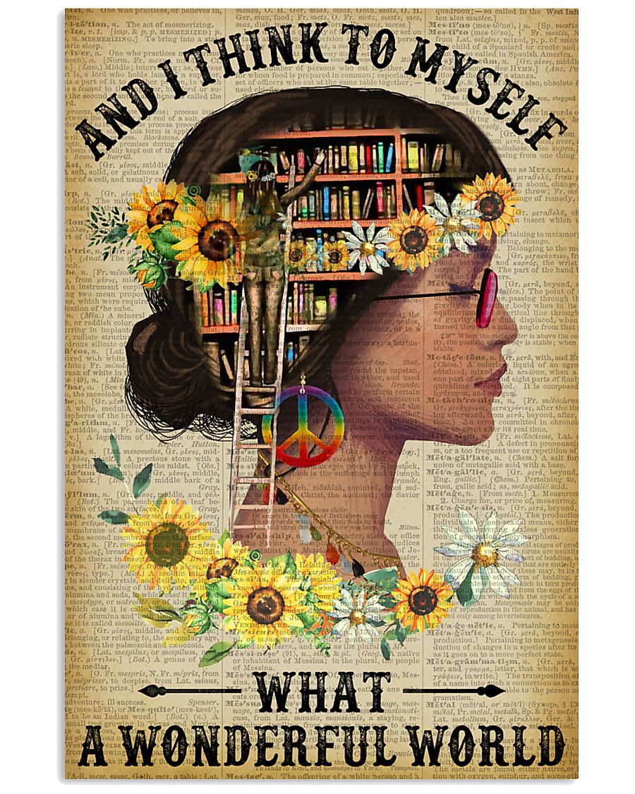 I Think To My Self Hippie Girl 11x17 Poster