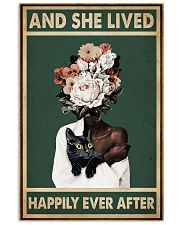 Retro Teal Live Happily Ever After By Black Cat 11x17 Poster front