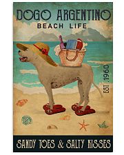 Beach Life Sandy Toes Dogo Argentino 11x17 Poster front