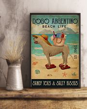 Beach Life Sandy Toes Dogo Argentino 11x17 Poster lifestyle-poster-3