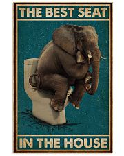 Retro Green Toilet Thinking Elephant Best Seat 16x24 Poster front