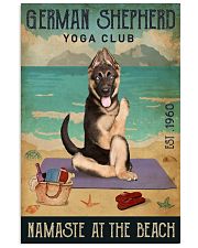 Beach Yoga Club German Shepherd 11x17 Poster front