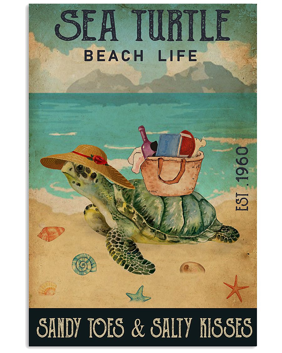 Beach Life Sandy Toes Sea Turtle 11x17 Poster