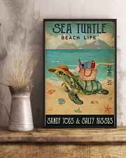Beach Life Sandy Toes Sea Turtle 11x17 Poster lifestyle-poster-3