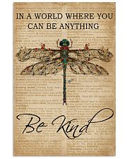 Vintage Dictionary Be Kind Dragonfly 11x17 Poster front