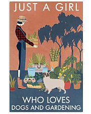 Vintage Just A Girl Loves Gardening And Pug 11x17 Poster front