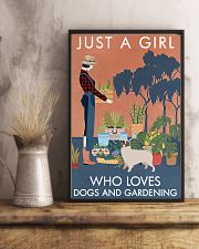 Vintage Just A Girl Loves Gardening And Pug 11x17 Poster lifestyle-poster-3