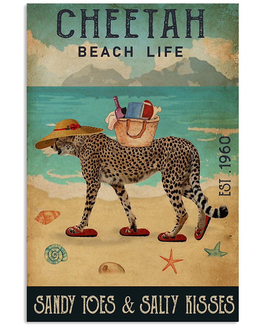 Beach Life Sandy Toes Cheetah 11x17 Poster
