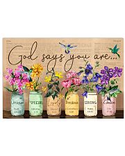 Hummingbird Bible God Say You Are Flowers 17x11 Poster front