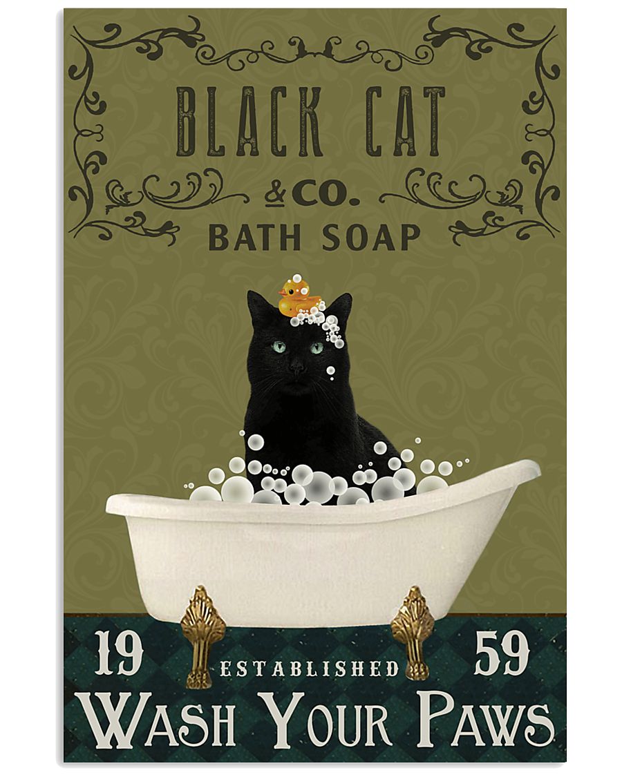 Olive Bath Soap Company Black Cat 11x17 Poster